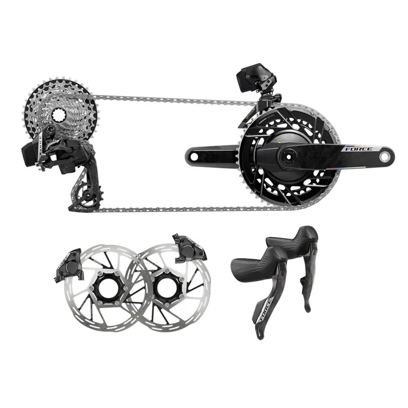 SRAM Force AXS 2x E1 Electronic HRD Groupset - Black-1