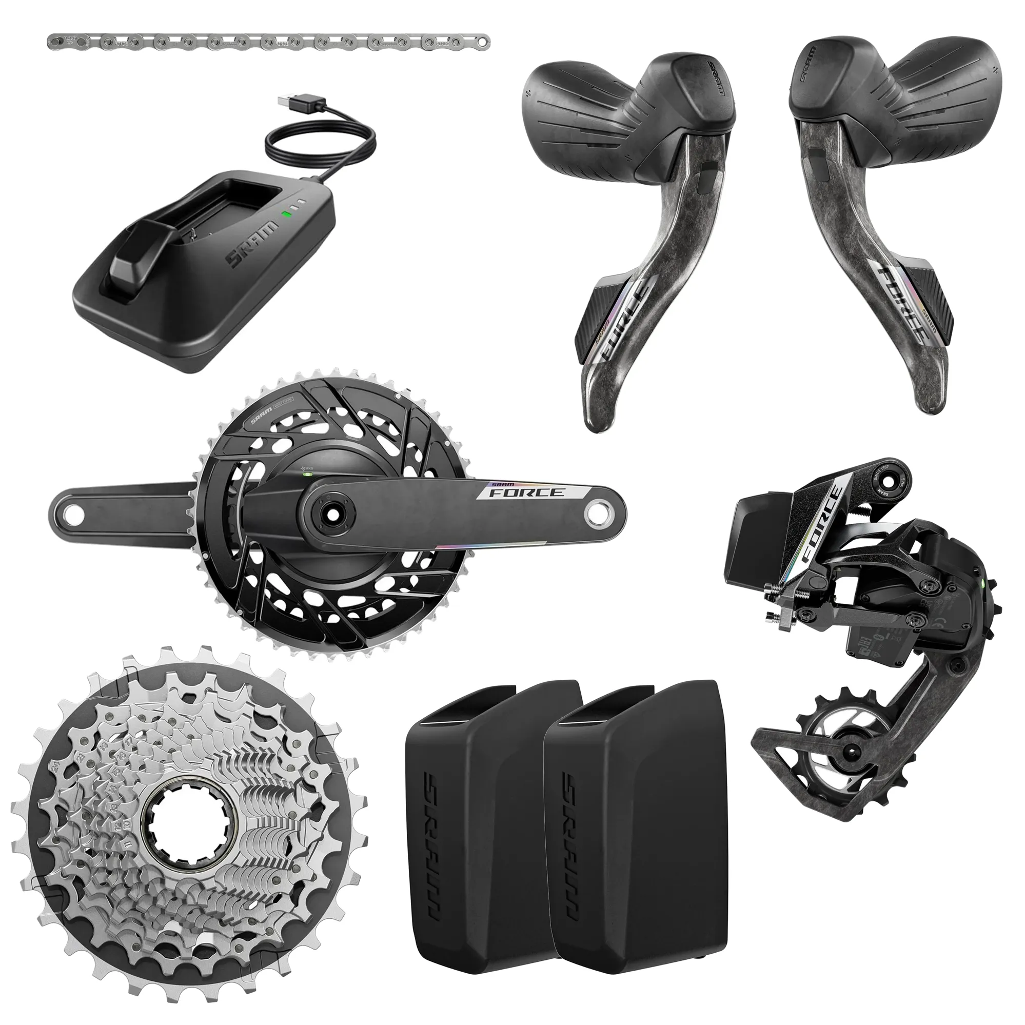 SRAM Force E1 AXS Complete Groupset With Power 10 36t SRAM Force E1 AXS Complete Groupset With Power 10 36t
