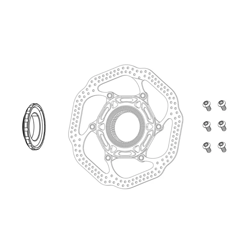 SRAM Hub Centerlock Rotor Disc Lockring - Black SRAM Logo