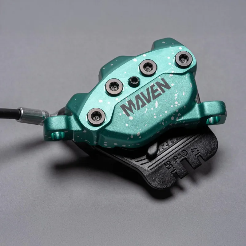 SRAM Maven Ultimate Stealth Expert Brake Kit - Limited Edition Teal Splatter-1