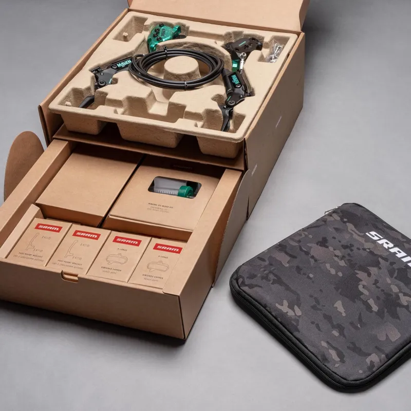 SRAM Maven Ultimate Stealth Expert Brake Kit - Limited Edition Teal Splatter-4