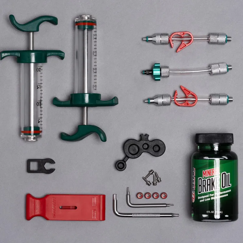 SRAM Maven Ultimate Stealth Expert Brake Kit - Limited Edition Teal Splatter-6