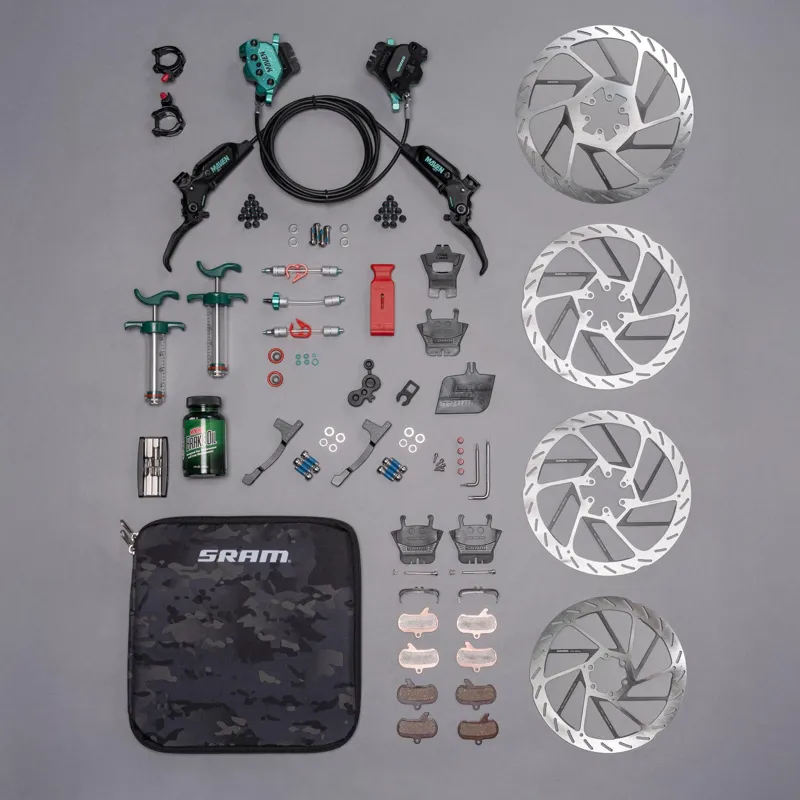 SRAM Maven Ultimate Stealth Expert Brake Kit - Limited Edition Teal Splatter