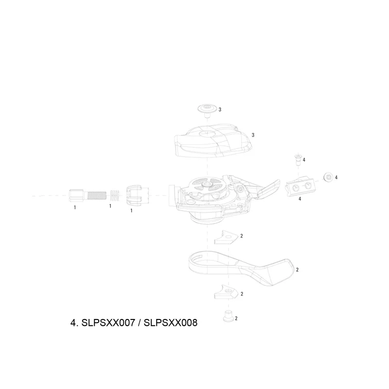 SRAM Spare Shift Lever Clamp Bracket Kit XX Left