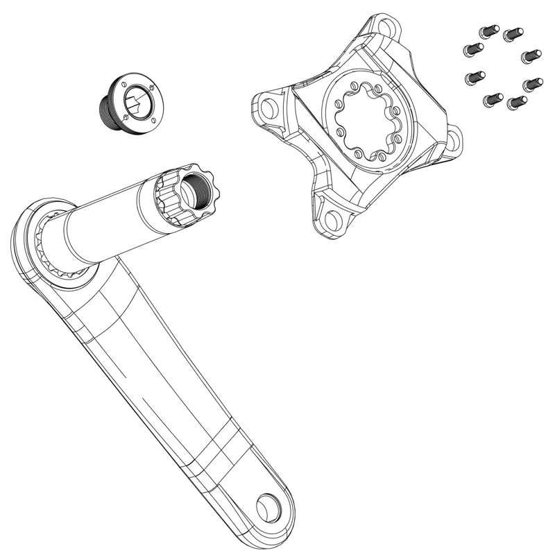 SRAM X0 D1 Crank Arm Bolt Kit Self-Extracting M18/M30 DUB