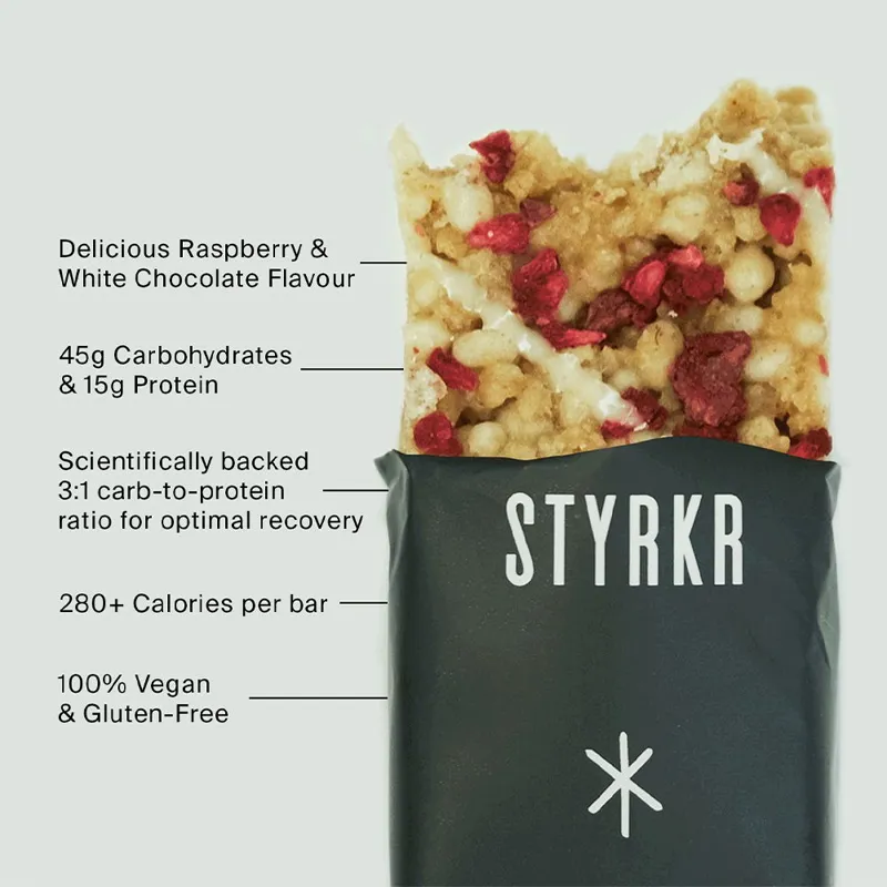 STYRKR Bar+ Protein Rice Recovery Bar - Raspberry/White Chocolate-3
