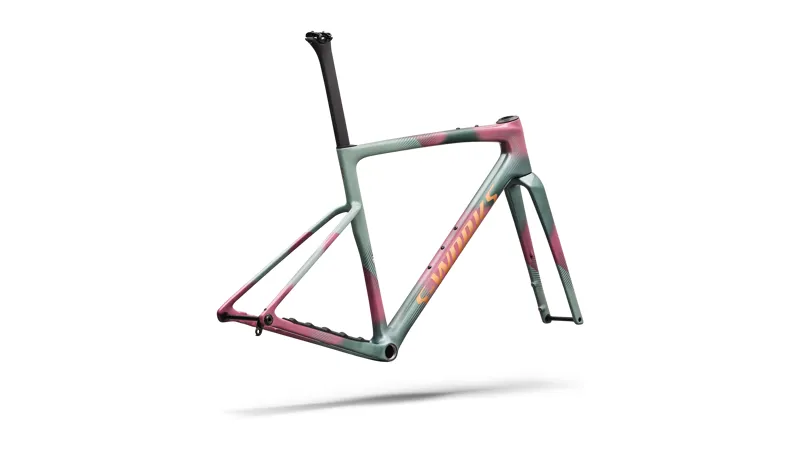 2027 S-Works Crux 5 Gravel Bike Frameset - Agave Grey/Phonton Tint-2