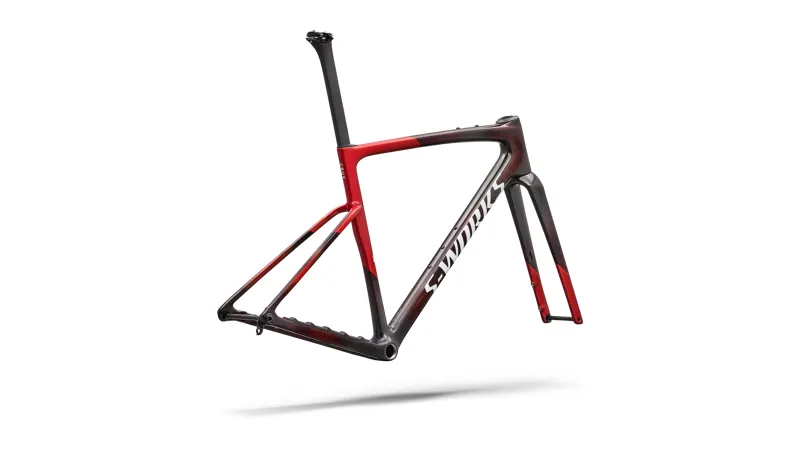 2027 S-Works Crux 5 Gravel Bike Frameset - Cayenne Metallic/Red Tint-2