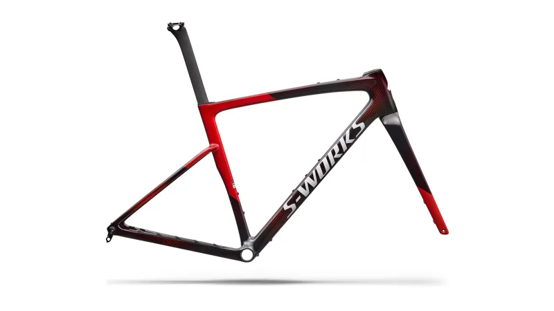 2027 S-Works Crux 5 Gravel Bike Frameset - Cayenne Metallic/Red Tint