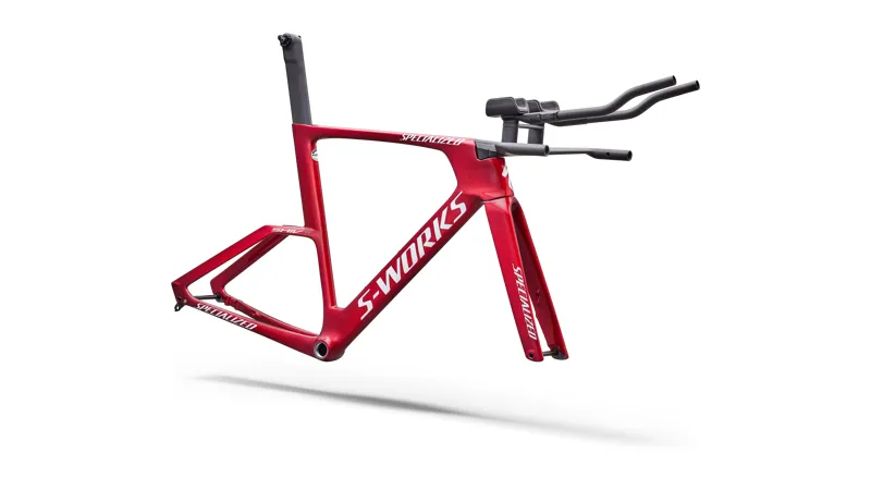 2027 S-Works Shiv TT Disc Module Triathlon Bike Frameset - Gloss Ruby Metallic-1