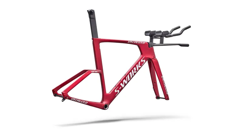 2027 S-Works Shiv TT Disc Module Triathlon Bike Frameset - Gloss Ruby Metallic-2