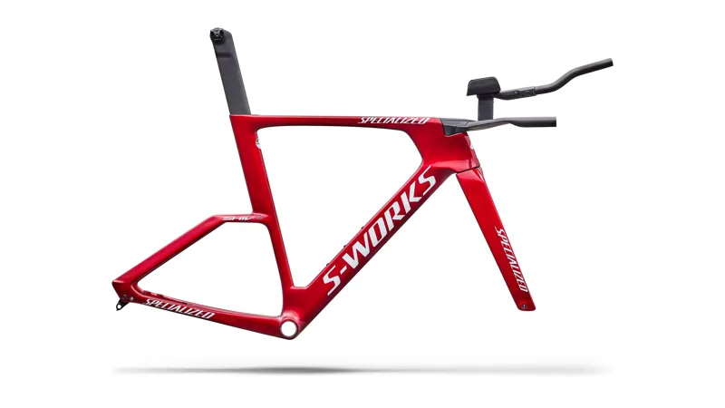 2027 S-Works Shiv TT Disc Module Triathlon Bike Frameset - Gloss Ruby Metallic