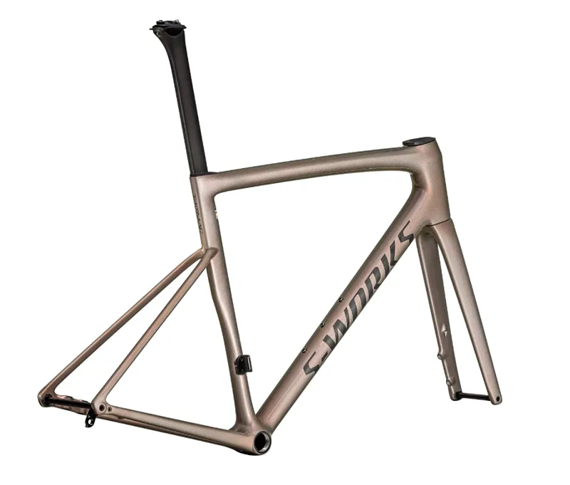 2025 S-Works Tarmac SL8 Road Bike Frameset - Viavi Red Gold Over Silver-1