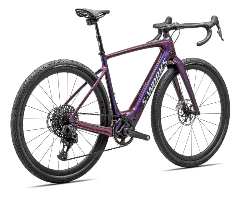 2025 S-Works Turbo Creo 2 Electric Road Bike - Gloss Carbon/Red to Blue-2