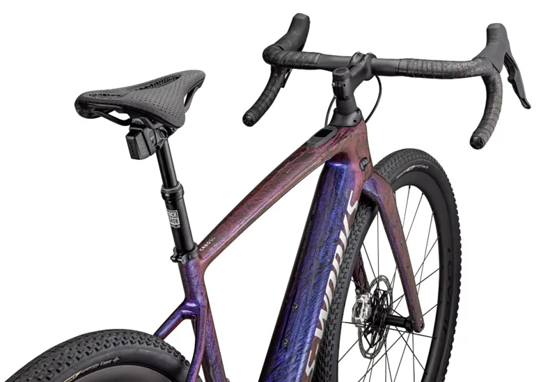 2025 S-Works Turbo Creo 2 Electric Road Bike - Gloss Carbon/Red to Blue-3