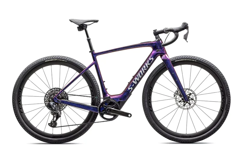 2025 S-Works Turbo Creo 2 Electric Road Bike - Gloss Carbon/Red to Blue