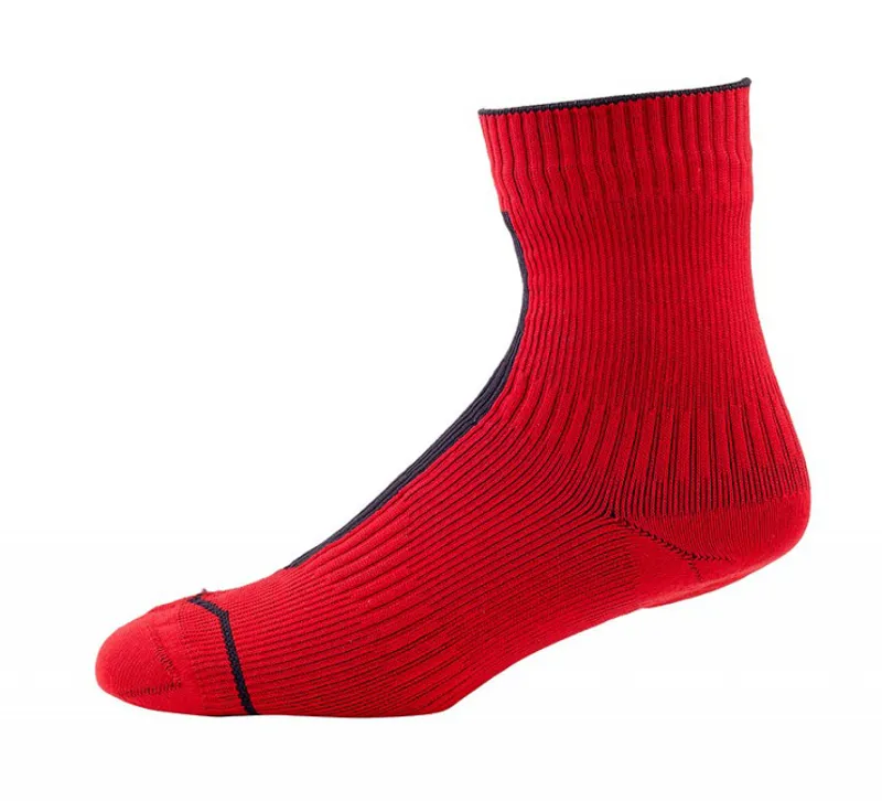 SealSkinz Road Thin Ankle Sock with Hydrostop - Red/Black