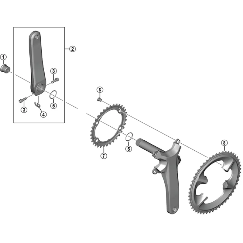 Shimano 105 FC-R7100 12-Speed Inner Chainring 36T-NH for 52/36T-1