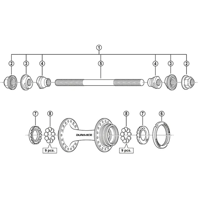 Shimano 1/4 inch Stainless Steel Ball Bearings - Pack of 18-1