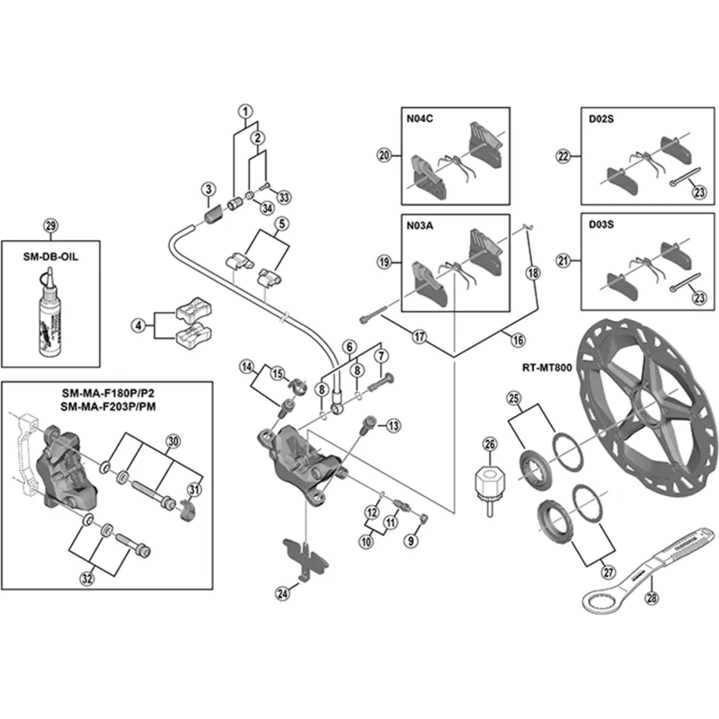 Shimano BR-M666 Split Pin