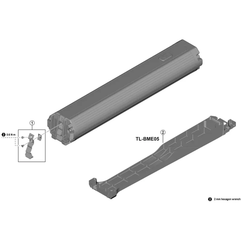 Shimano BT-E8035 Double Latch Unit - Black-1