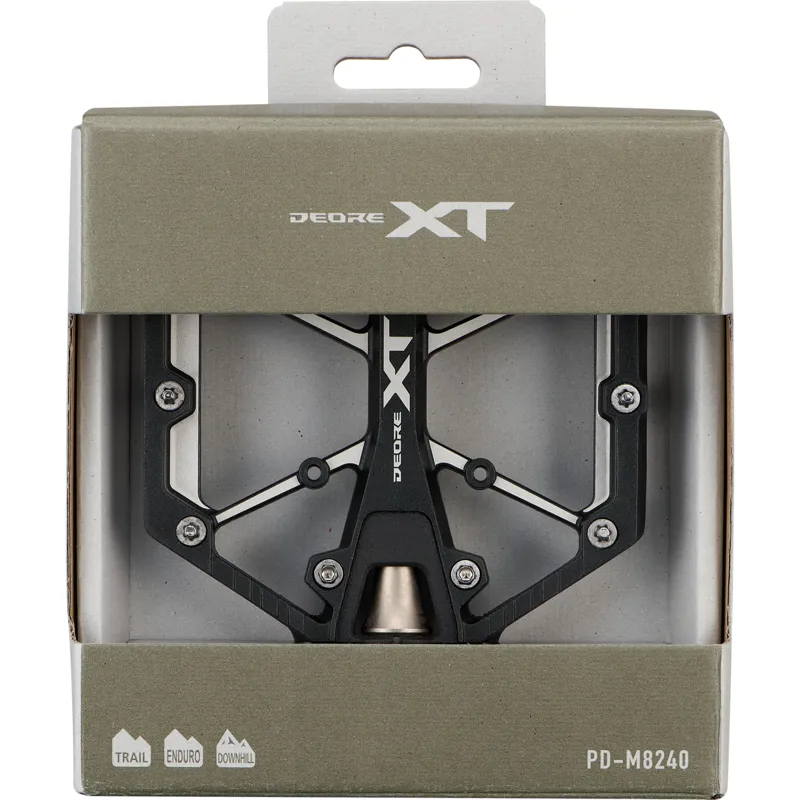 Shimano Deore XT PD-M8240 MTB Flat Pedals Pair - Black-5