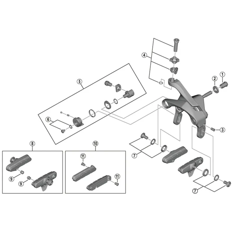 Shimano Dura-Ace F55C4 Cartridge Brake Pad Inserts for Carbon Rim - Pair-1