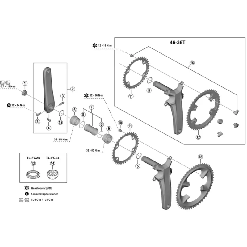 Shimano Dura-Ace FC-R9200 12-Speed Outer Chainring 54T-NJ for 54/40T-1