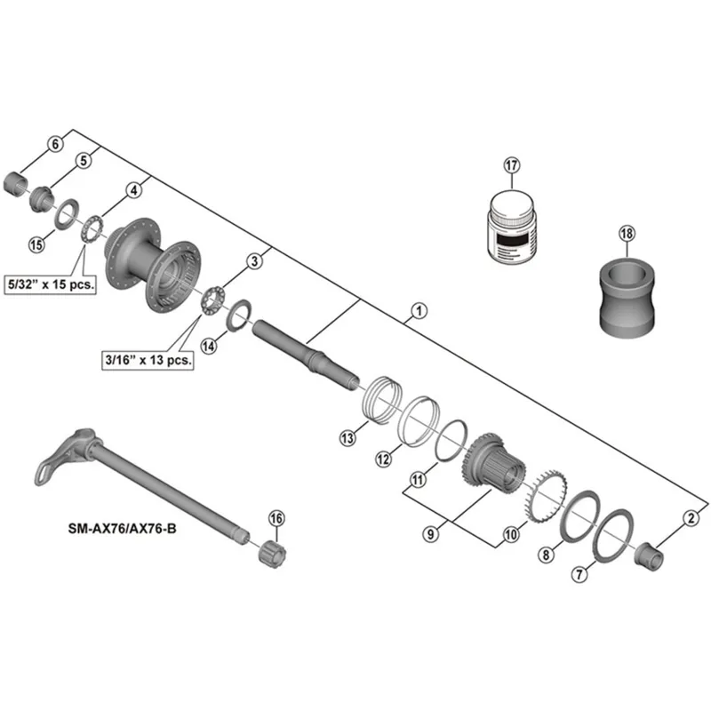 Shimano FH-M8110 Complete Freewheel Body