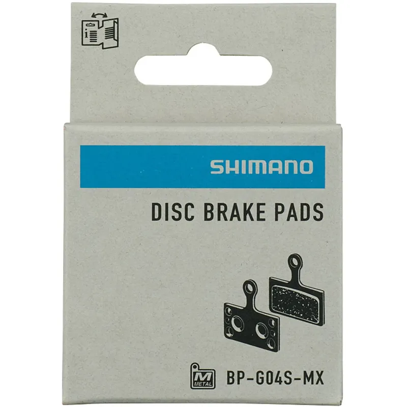 Shimano G04S-RX Disc Brake Pads and Spring Metal Sintered Pad Steel Back-1