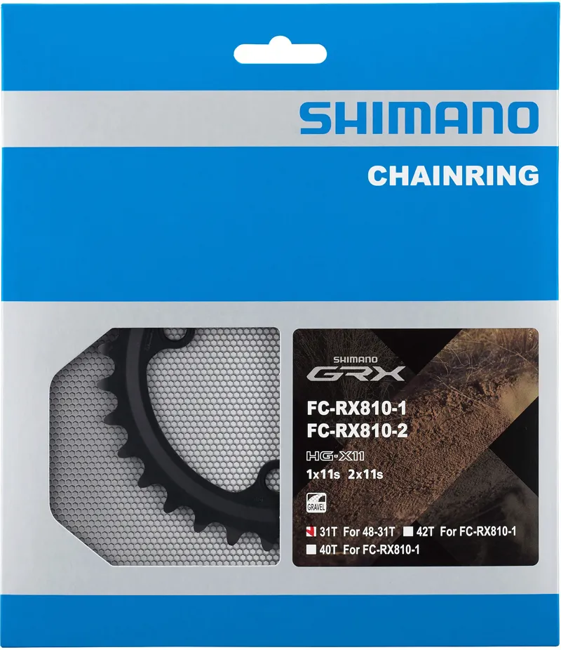 Shimano GRX FC-RX810-2 11-Speed Double Inner Chainring 31T-ND for 48-31T-1