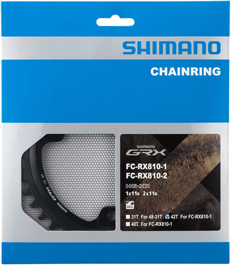 Shimano GRX FC-RX810 Chainring 42T - Black-1