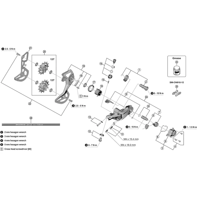 Shimano RD-M8100 Outer Plate Assembly SGS