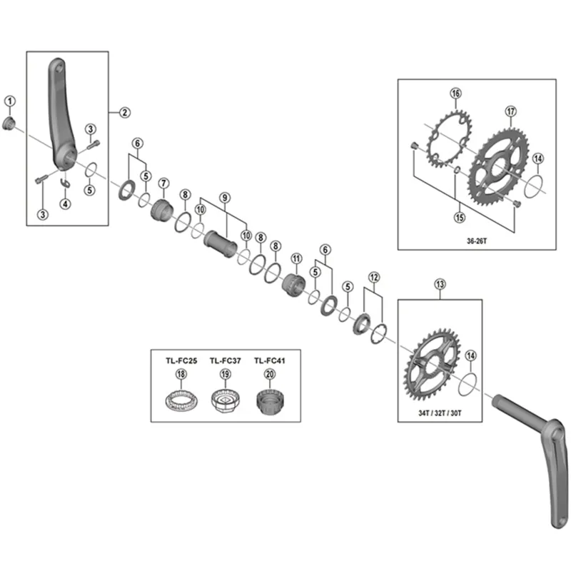 Shimano SLX SM-CRM 12-Speed M7100/20/30 1x DCE Single Chainring 30T - Silver-1