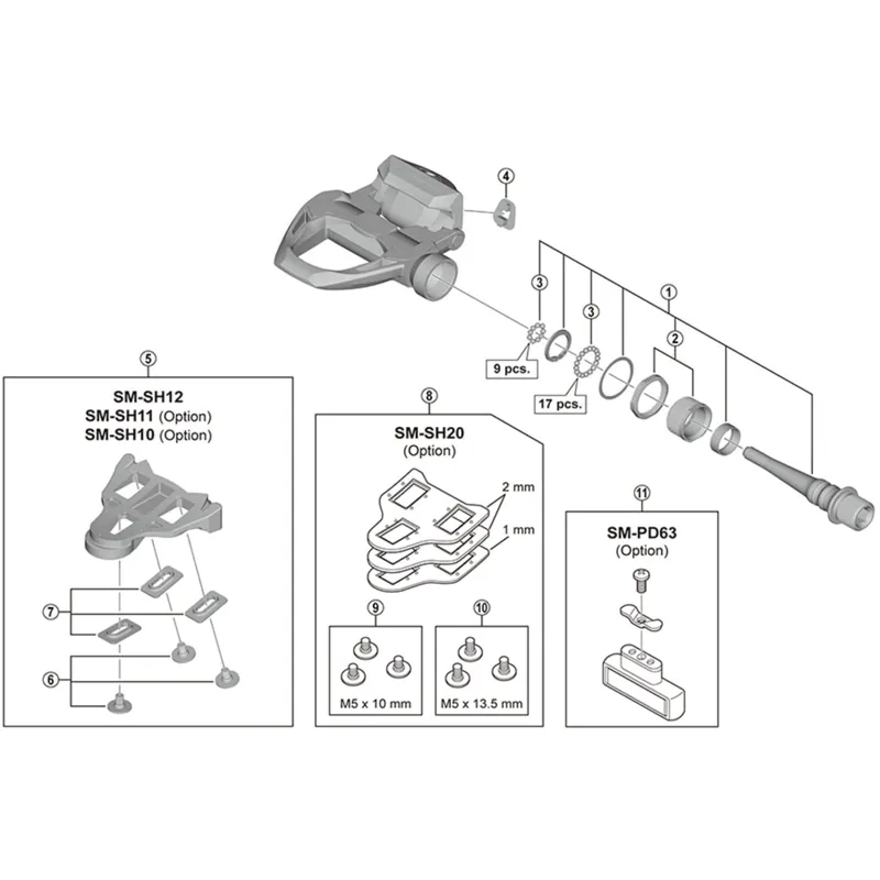 Shimano SPD SL 10mm Cleat Bolts x6-1