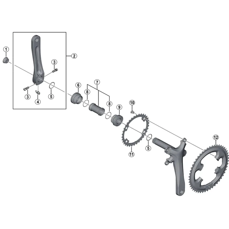 Shimano Tiagra FC-4700 Chainring 50T-MK for 50-34T - Grey-1