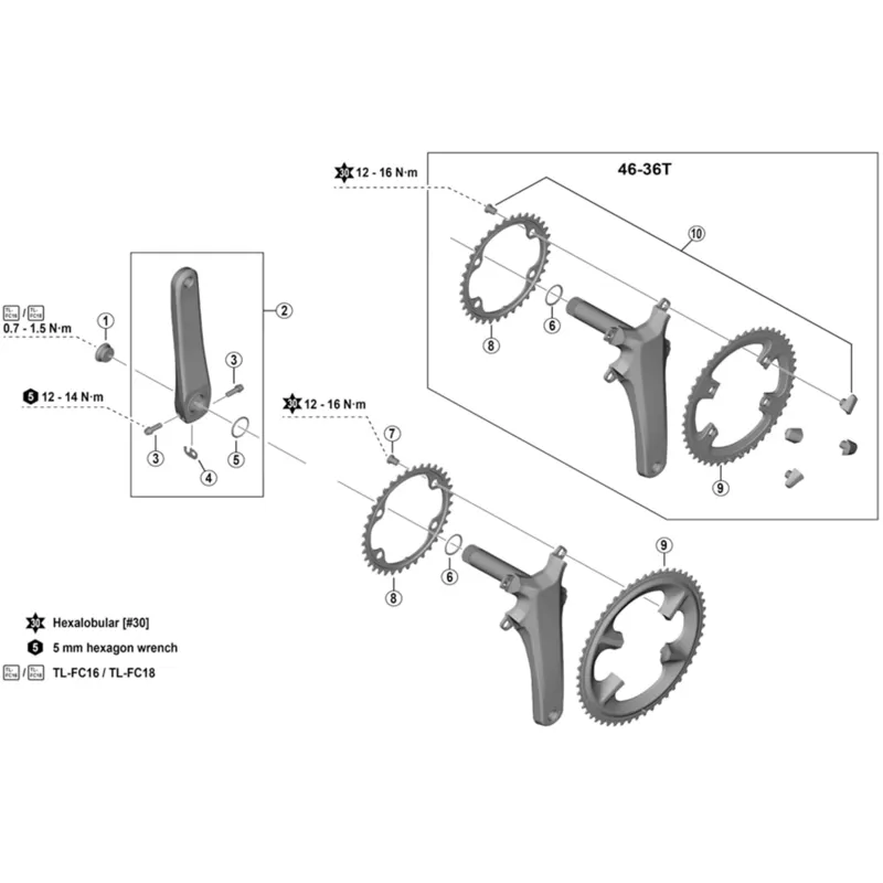 Shimano Ultegra FC-R8100 12-Speed Inner Chainring 34T-NK for 50/34T-1