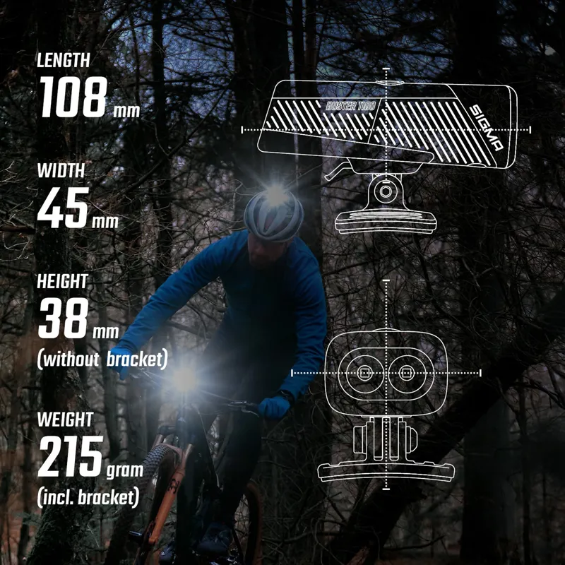 Sigma Buster 1100 Bike Headlight with Helmet Mount-8