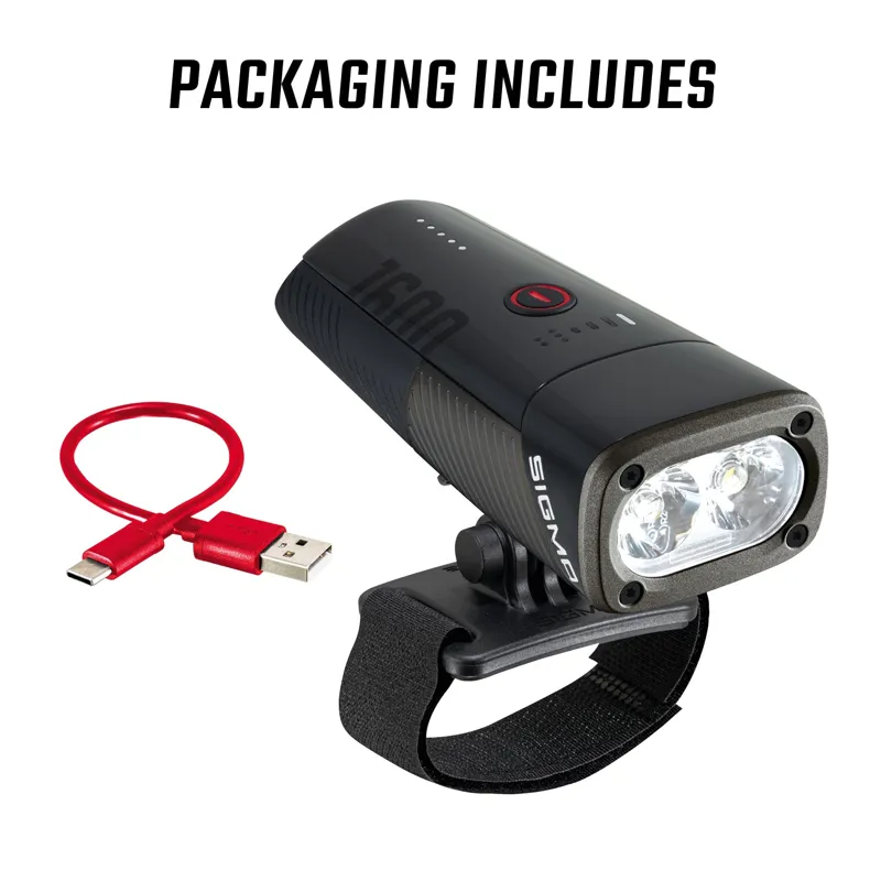 Sigma Buster 1600 Bike Headlight with Helmet Mount-5