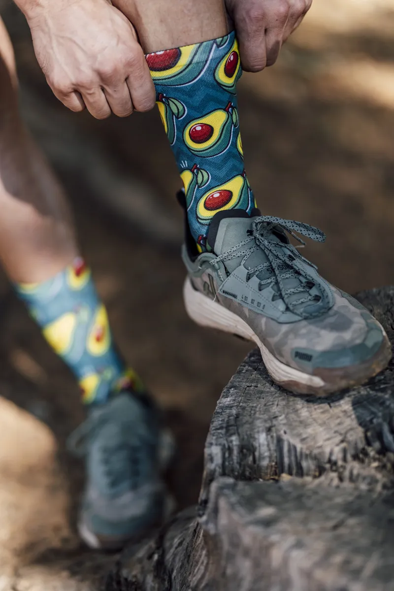 Sox Footwear Premium Crew Cycling Socks - Avocado Bright and Fun Edition-1