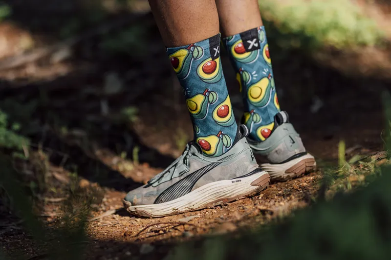 Sox Footwear Premium Crew Cycling Socks - Avocado Bright and Fun Edition-2