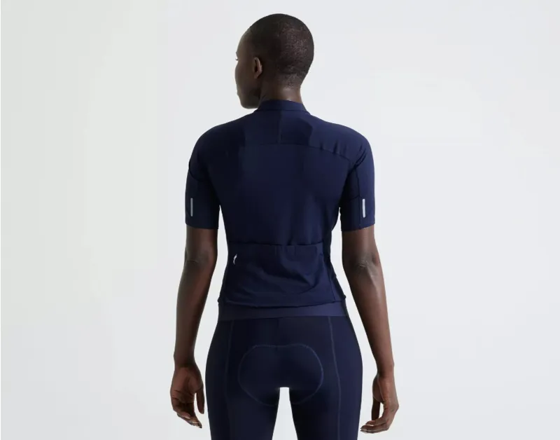 Specialized Foundation Womens Short Sleeve Cycling Jersey - Dark Navy-1