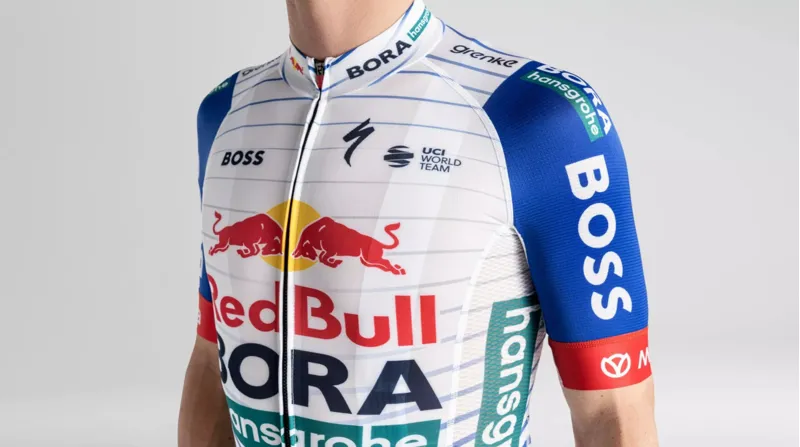 Specialized Red Bull Bora-Hansgrohe Replica Mens Cycling Jersey - White-1
