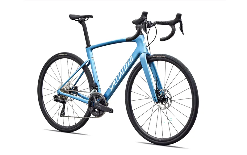 2026 Specialized Roubaix SL8 Comp Shimano 105 Di2 Road Bike - Gloss Glacial-1