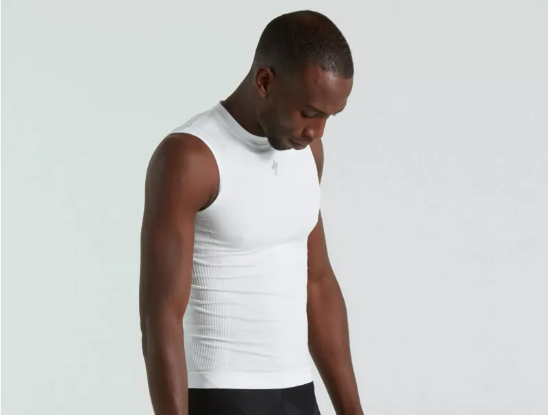 Specialized Seamless Mens Light Sleeveless Cycling Base Layer - White