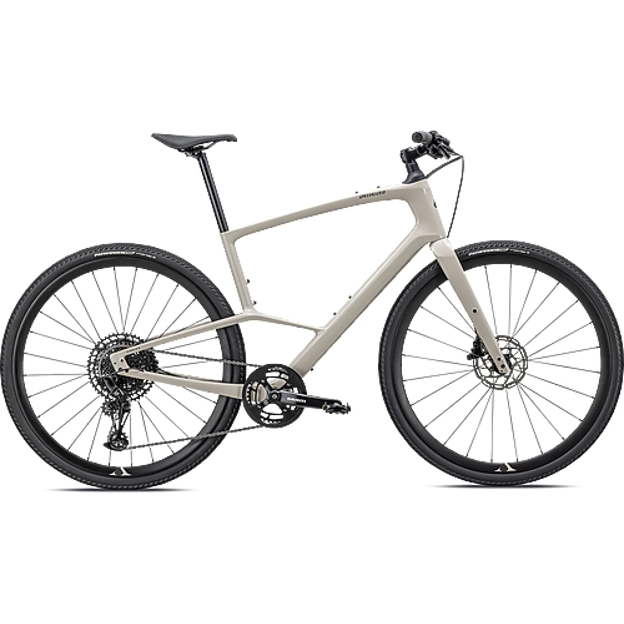 2023 Specialized Sirrus X 5.0 Hybrid Bike Gloss White Mountains