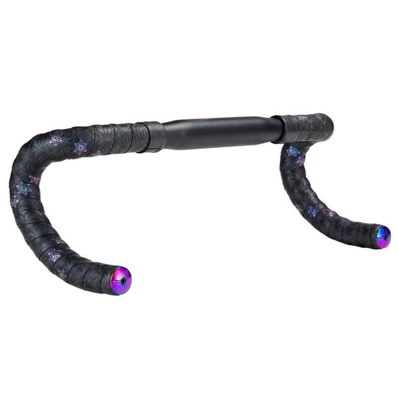 Supacaz Sticky Kush Galaxy Handlebar Tape - Oil Slick with Oil Slick Plugs-1
