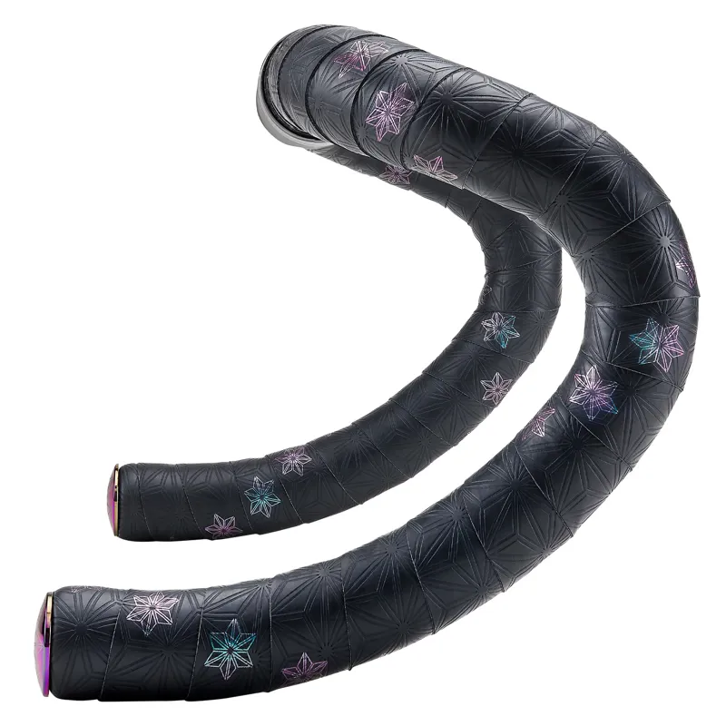 Supacaz Sticky Kush Galaxy Handlebar Tape - Oil Slick with Oil Slick Plugs