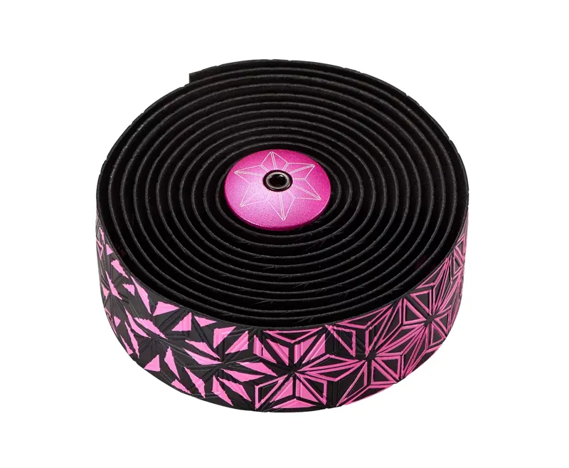 Supacaz Super Sticky Kush Star Fade Handlebar Tape - Neon Pink-2