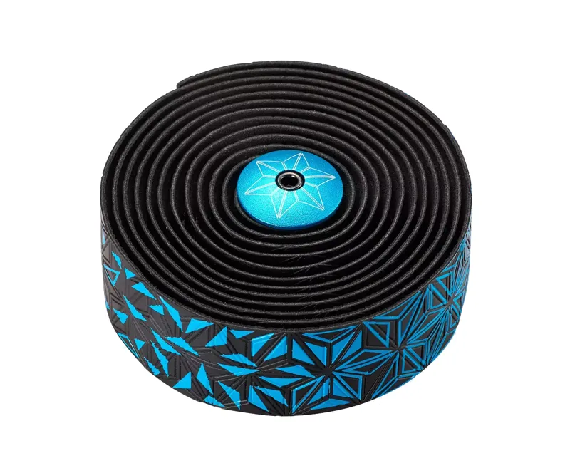 Supacaz Super Sticky Kush Star Fade Handlebar Tape - Neon Blue/Ano Blue-2